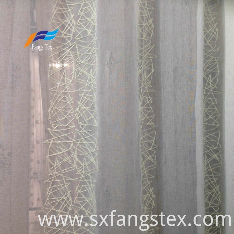 Voile Embroidery 100% Polyester Sound Proof Curtain 3